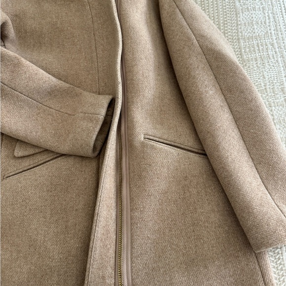 J Crew Stadium Wool Cloth Cocoon Coat sz 6 Camel - Picture 3 of 6